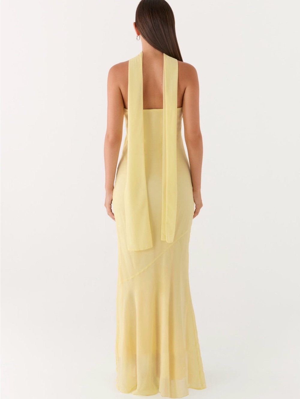 Peppermayo - NEW - “Under the Pagoda” Maxi Dress - Yellow - Neck Scarf - Picture 5 of 6